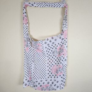 FREE PEOPLE Gauzy Shopper Reusable Tote‎ Bag Stars Dots Floral Boho Market Sling